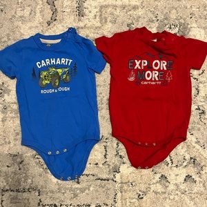 2 Carhartt short sleeve onsies size 18 months